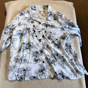 NWOT Alfred Dunner Blouse, camisole and necklace